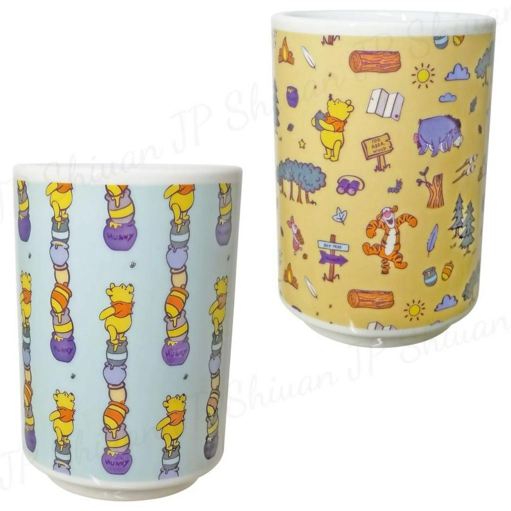🌟現貨🌟 日本 Disney 迪士尼 小熊維尼 Pooh 可愛餐具茶杯 水杯 馬克杯 果汁 飲料杯 藍色 棕色 日本正版