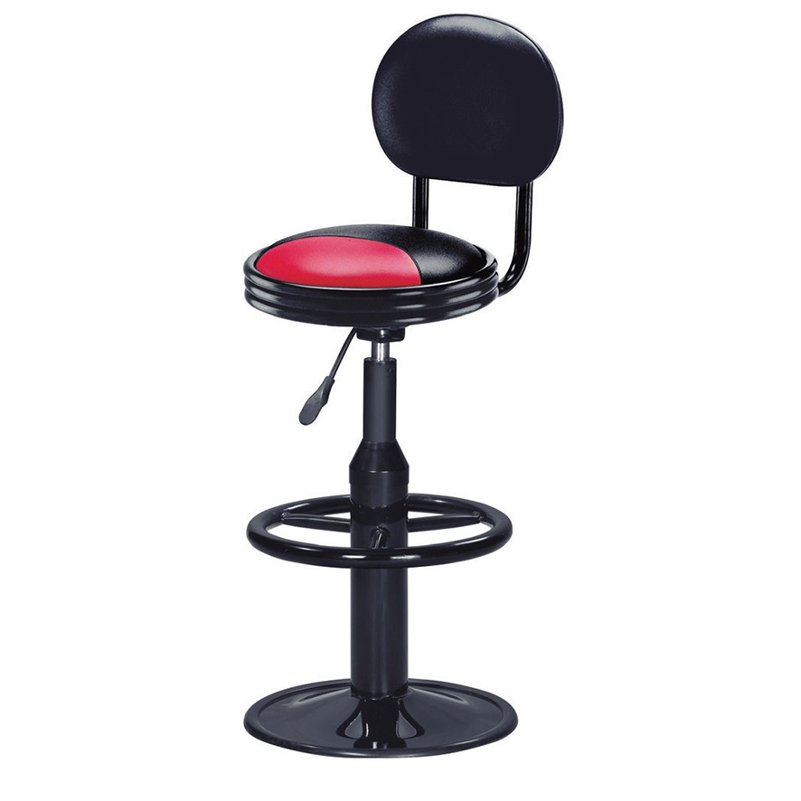 【E-xin】滿額免運 727-4 吧檯椅 紅黑色 時尚椅 餐椅 休閒椅 造型椅 洽談椅 高腳椅 升降椅 吧椅 氣壓椅