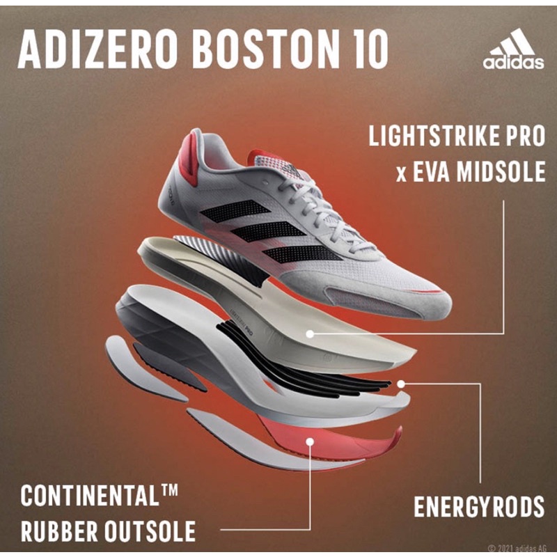 ADIDAS Adizero Boston 10 跑鞋（FY4079)