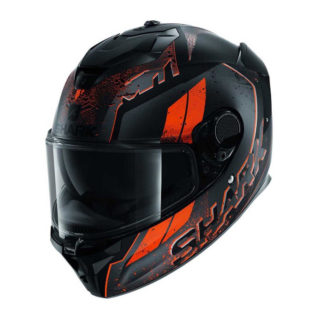 安信 | SHARK 安全帽 Spartan GT 彩繪 Ryser 黑橘 內鏡 複合纖維 全罩 HE7061