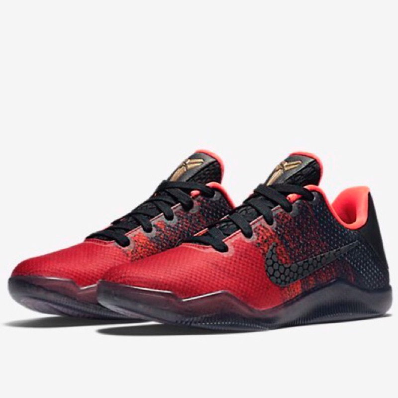 S.G NIKE KOBE 11 GS Achilles Heel 紅黑 編織 反光 籃球鞋