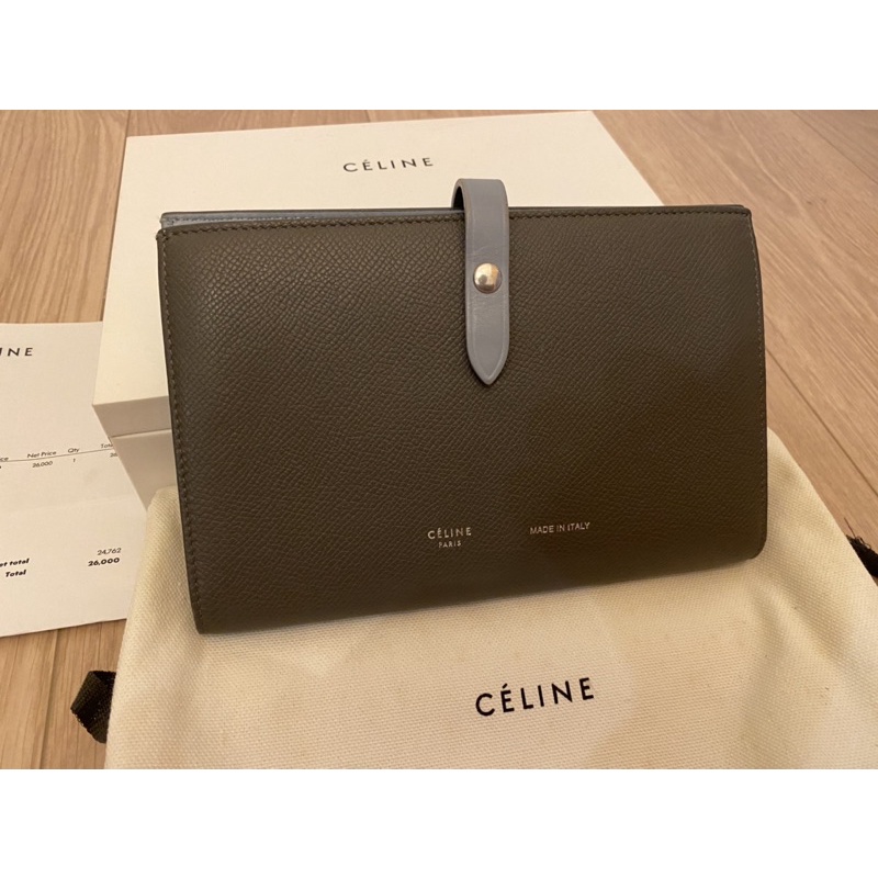 專櫃購入～二手正貨celine strap wallet長夾皮夾～phoebe philo old Celine