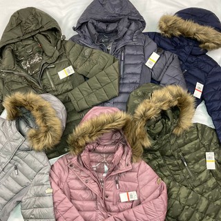 出清 極度乾燥 女外套 保暖 帽毛可拆 羽絨 連帽 外套 防風 女款 superdry 雙拉鍊#0962