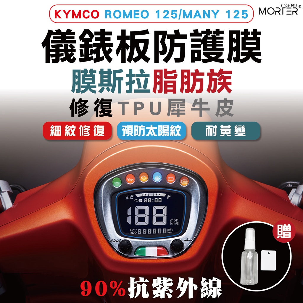 ˋˋ MorTer ˊˊ ROMEO 125/MANY 125 儀表貼 TPU 修復 犀牛皮 保護貼 螢幕貼