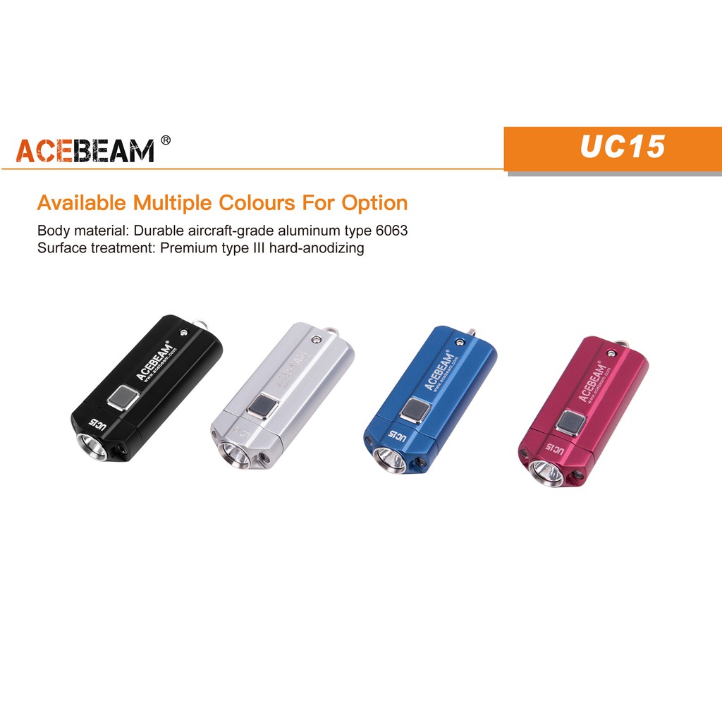 【電筒發燒友】ACEBEAM UC15 1000流明 3光源 EDC/迷你/便攜 金屬鑰匙燈 強光手電筒