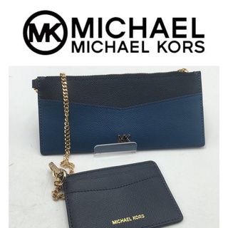 二手真品 MICHAEL KORS MK 拉鍊長夾 手拿皮夾 小卡夾 M197