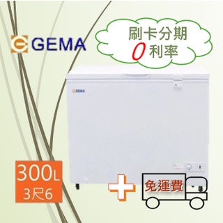 【刷卡分期0利率+免運費】至鴻GEMA 密閉式300L冷凍櫃 3尺6 冰櫃日本品質規範商品低溫冷凍儲存櫃BD-300