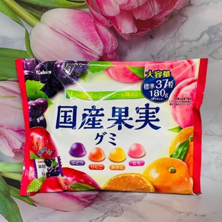 ［大貨台日］日本 kabaya 卡巴 綜合水果QQ糖 綜合水果軟糖（圖二）國產果實 大包裝 140g