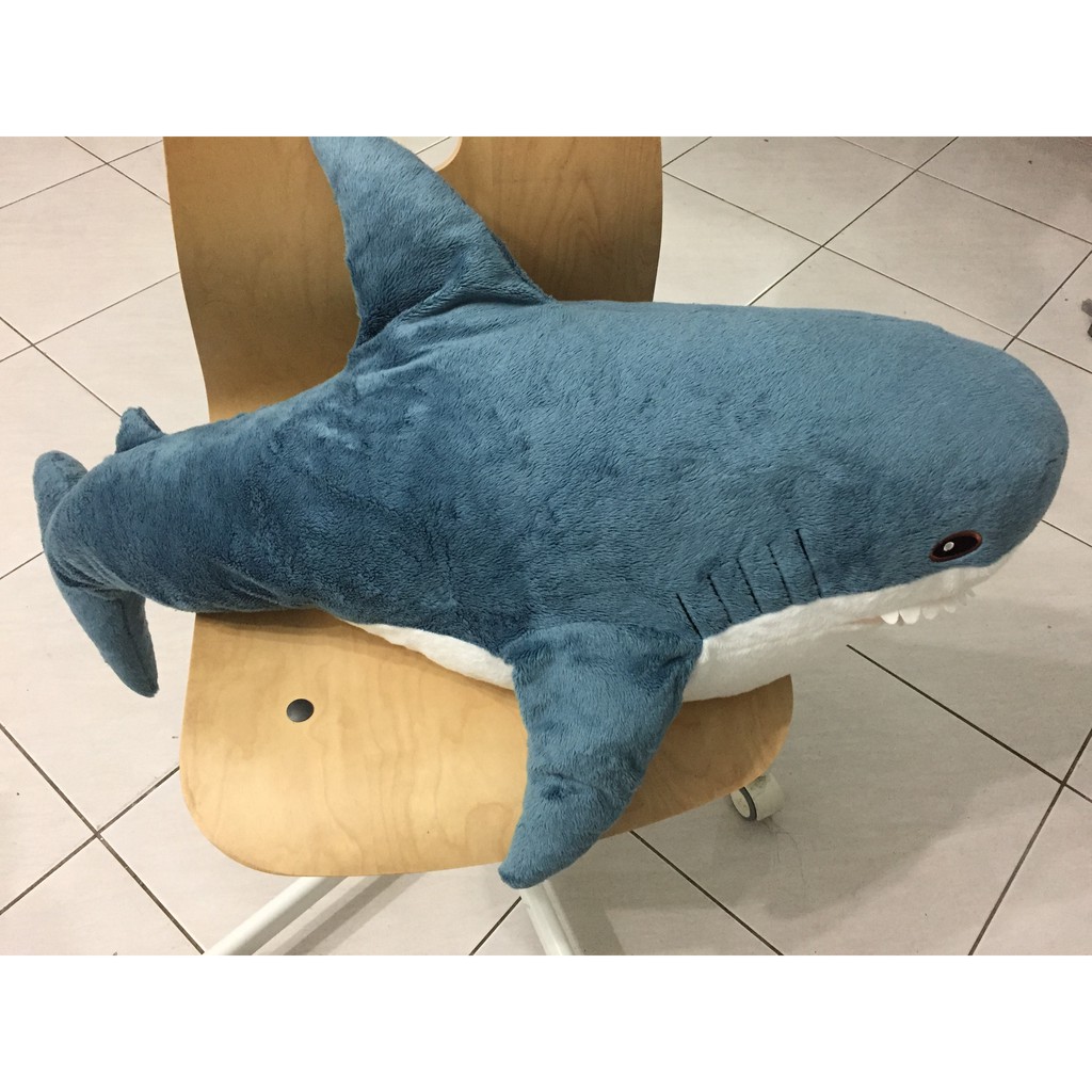 IKEA 藍色大鯊魚抱枕 100cm
