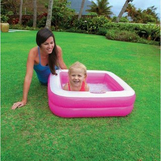 <<輕鬆逛小舖>>原價499 INTEX 57100 嬰幼兒水池 方型充氣游泳池 果凍色戲水池 浴盆 沙池 海洋球池