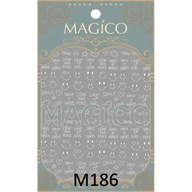 MAGICO日系超薄美甲貼紙 日韓超夯貼花M186. M187  笑臉【魔幻世界美甲】