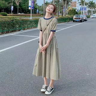 休閒連衣裙初戀裙白月光復古修身小眾長裙春秋長款腳踝