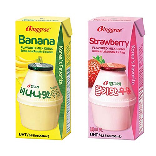 韓國 Binggrae 水果牛奶 香蕉牛奶 / 草莓牛奶