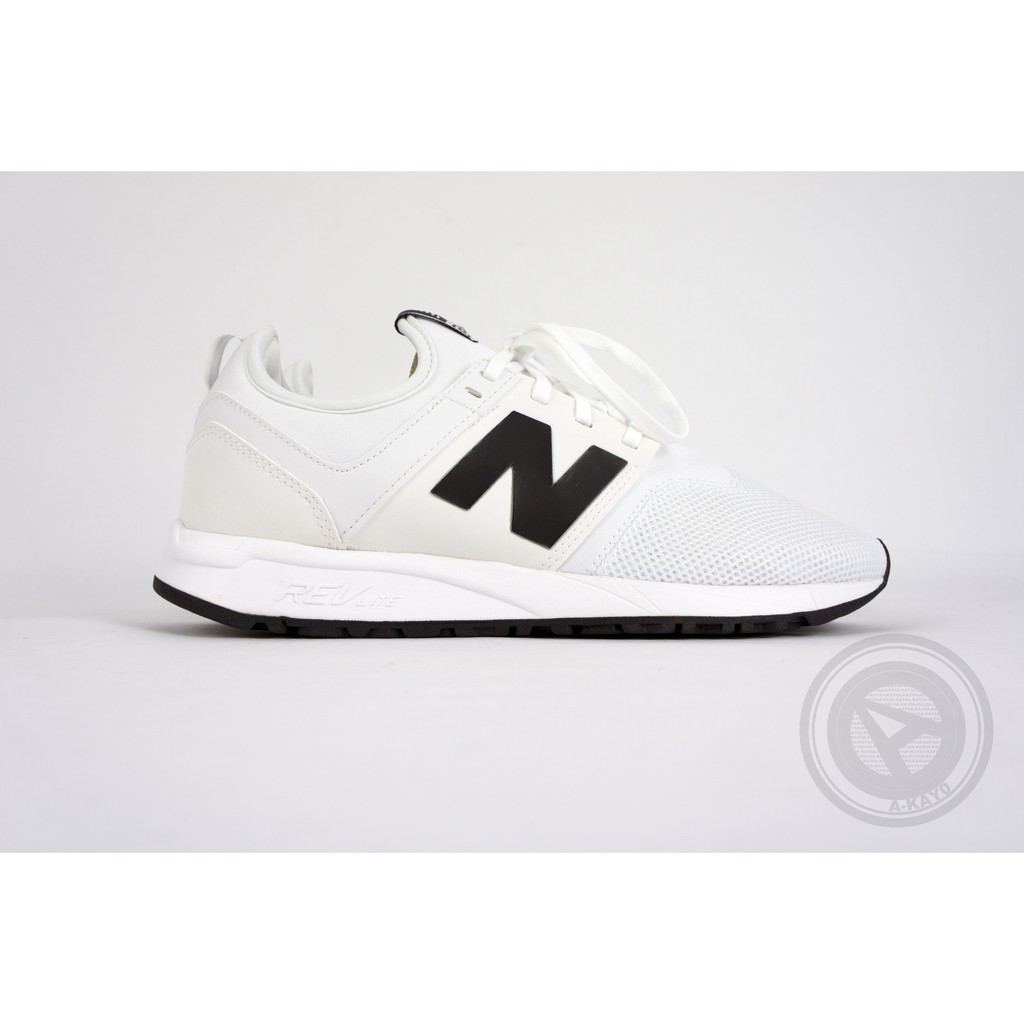 【A-KAY0】NEW BALANCE 男女 247【MRL247WB】REVLITE 皮革X網布 白黑