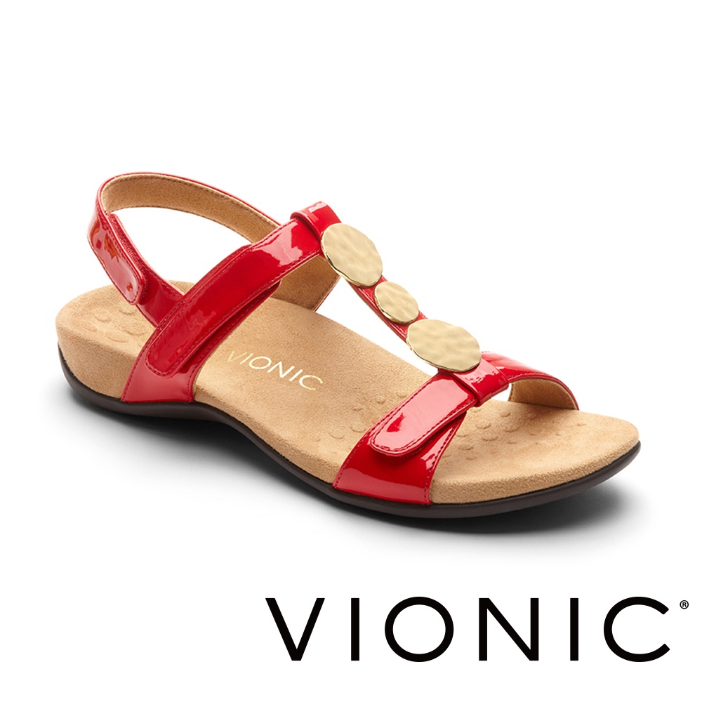 【VIONIC 法歐尼】Farra費拉 可調整式平底涼鞋