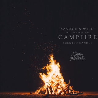 Savage & Wild 香氛蠟燭- 暖和柴火香 Campfire 加州調香 台灣手工製燭 大豆蠟燭 香薰蠟 生日禮物