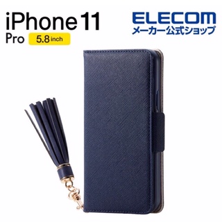 日本品牌 elecom iphone 11 pro 保護皮套 手機殼 流蘇 吊飾 鏡子 衝擊吸收日本代購 空運