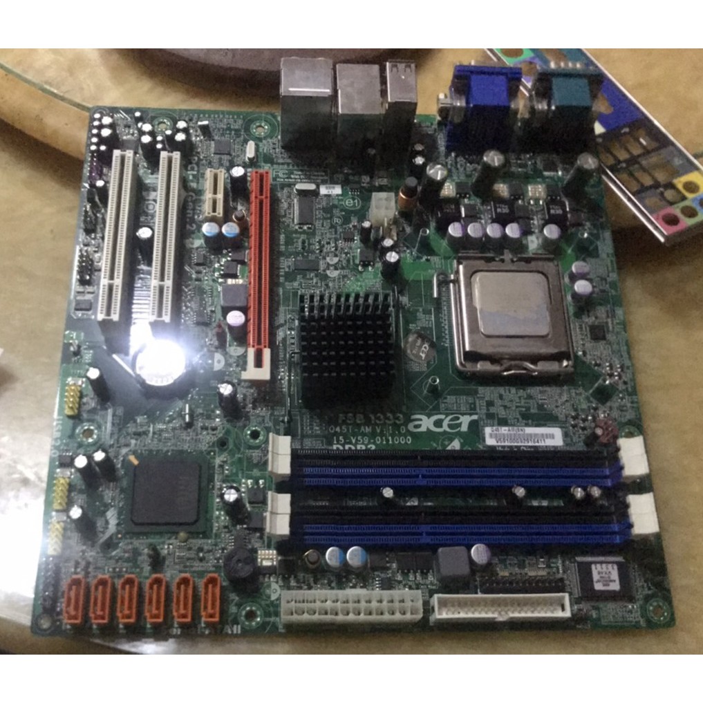 宏碁 775 mATX主機板 Acer Q45T-AM 支援 DDR3 x 4 含擋板
