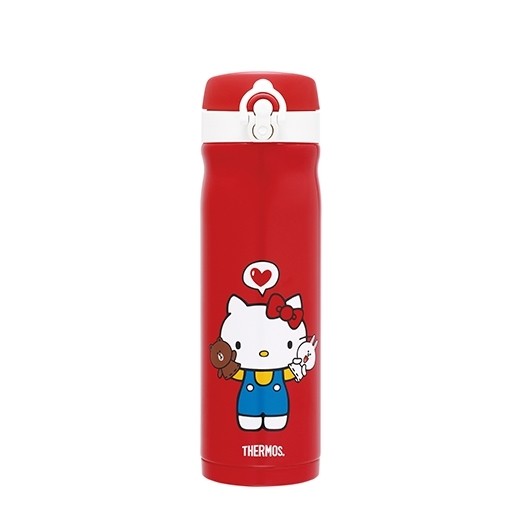 Thermos 膳魔師 Hello Kitty x LINE FRIENDS 真空保溫瓶 JMY-502KTLN-RD