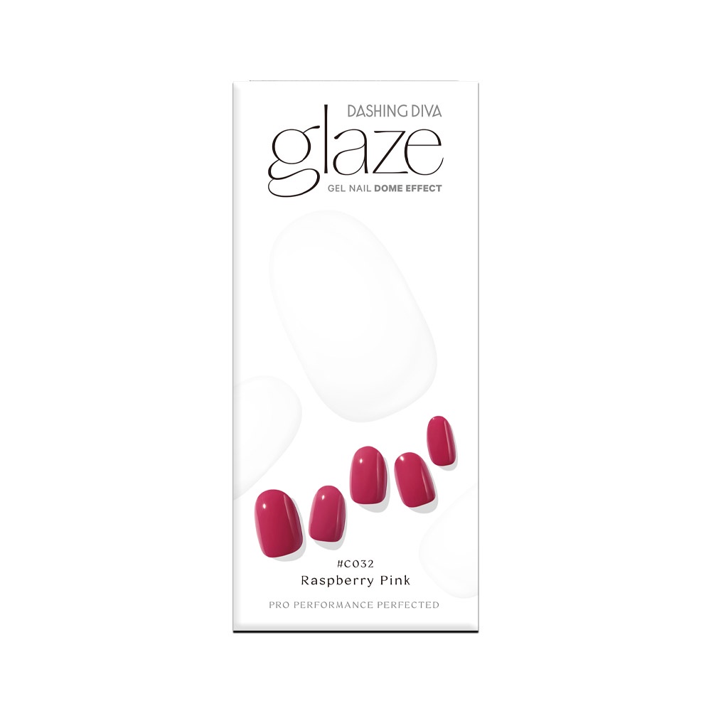 【DASHING DIVA】glaze凝膠美甲貼_覆盆莓_需照燈 美甲 凝膠 DIY 指甲貼 可修剪 簡約 櫻桃 紅