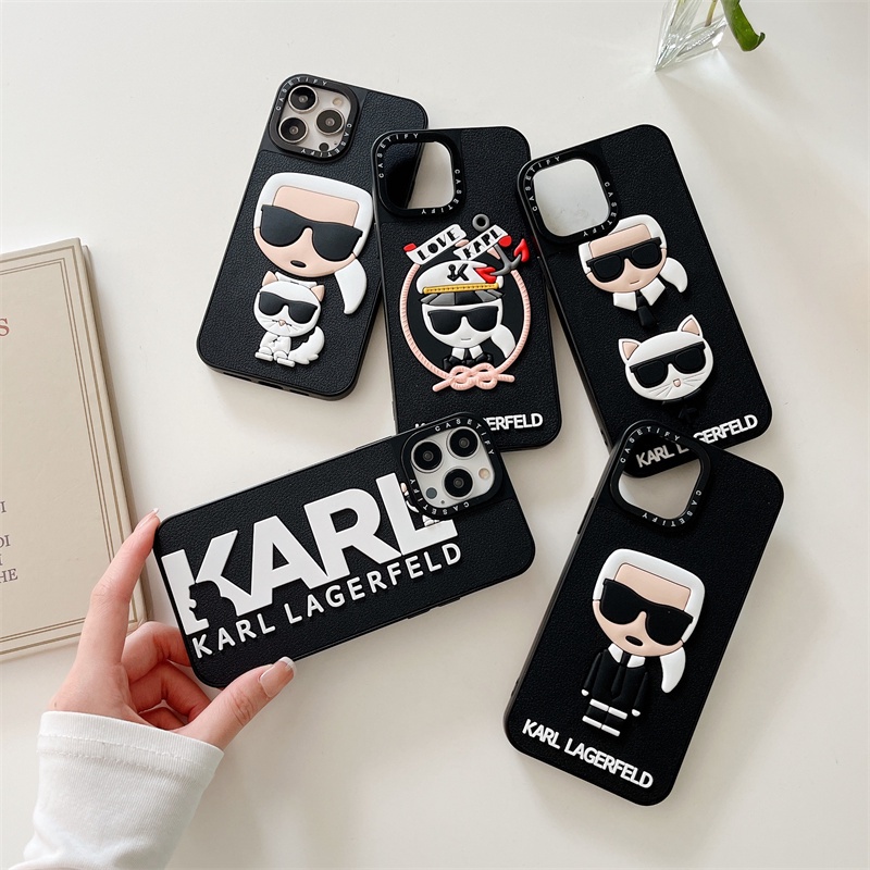 Casetifg Trend Star KARL LAGERFELD 外殼高品質三維手機殼兼容 iPhone 14 11