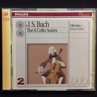 Bach巴哈-無伴奏大提琴組曲全集 Gendron詹德隆/大提琴 1994年德國半銀圈版2CD