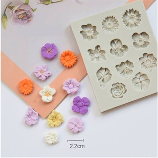 (144) DIY樂樂 多款花朵/小花翻糖模具 迷你號 矽膠模 巧克力模型 手工皂模 餅乾模具 蛋糕模具 花邊裝飾