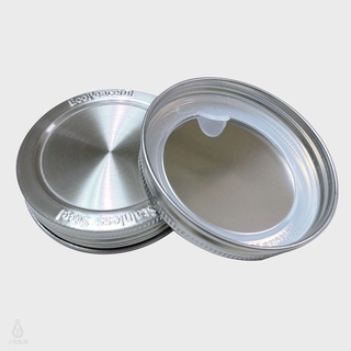 EcoPeaceful 梅森罐專用 316醫療級不鏽鋼蓋 (寬口) Ball Mason Jar 梅森杯蓋 不鏽鋼蓋