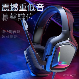 【現貨熱賣】ONIKUMA K20頭戴式電腦遊戲耳機七彩燈PS4電競喫鷄耳麥 2NWD