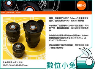 數位小兔【BRNO balens Cap 白平衡 鏡頭蓋 62mm】