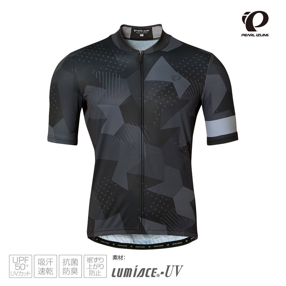 【Pearl Izumi】621-B-44 男性基本合身款短袖車衣(方格黑)