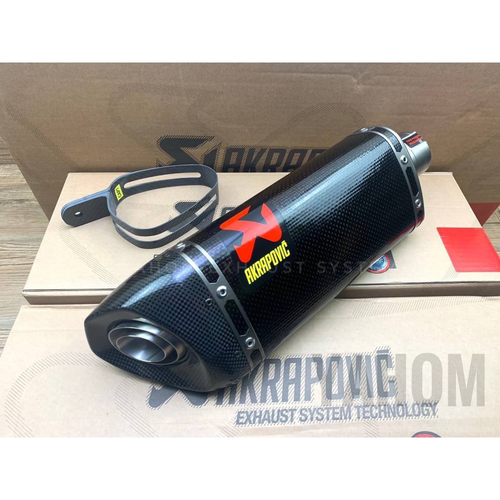 通用 AKRAPOVIC 蠍子管 碳纖維斜口蠍子 單獨尾段 52mm口徑 總長度40公分 現貨供應 附消音塞