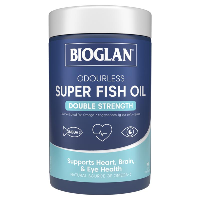 澳洲代購 Bioglan 高強度無味超級魚油 雙倍強度 200 粒膠囊