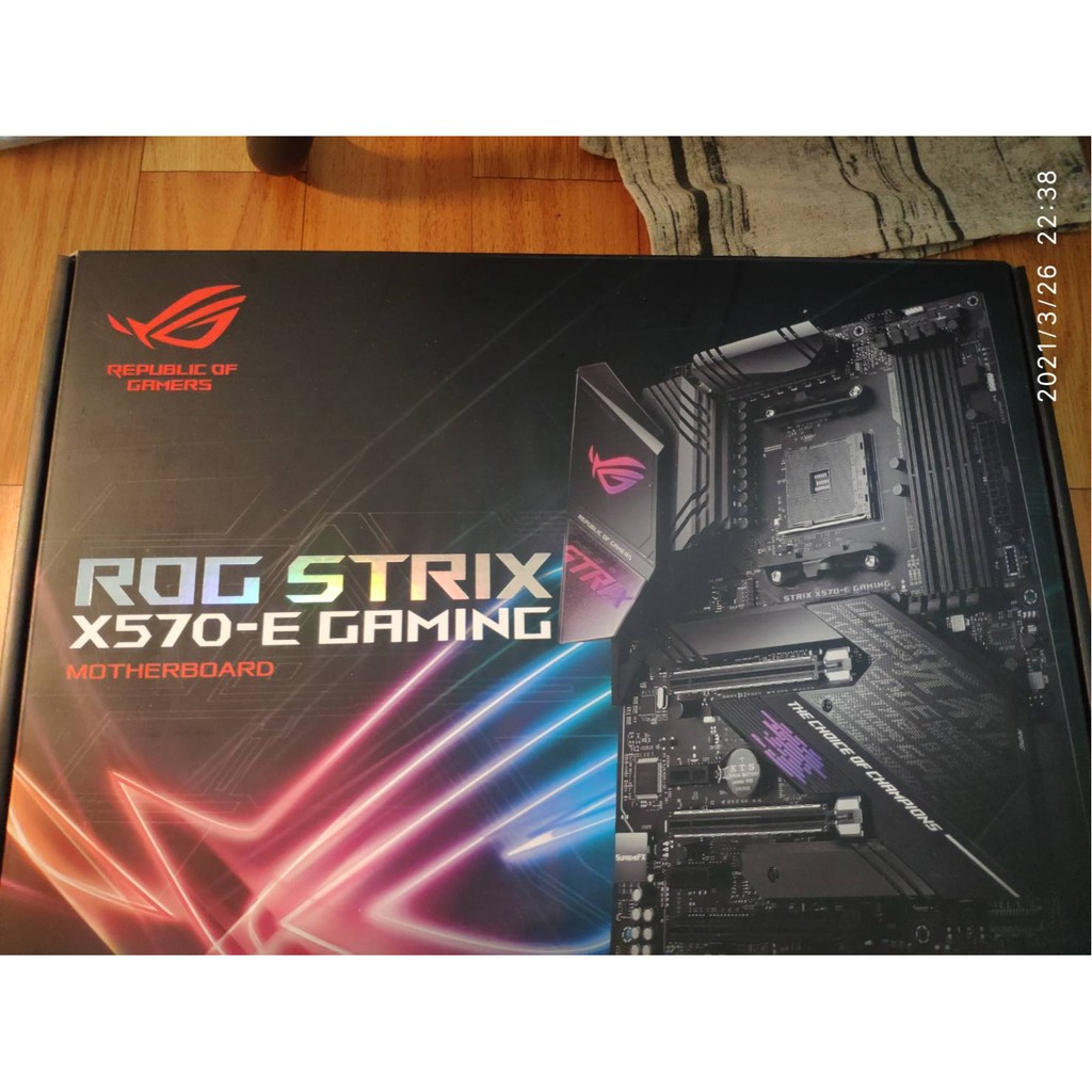 附購買證明 ASUS華碩 ROG STRIX X570-E GAMING ATX/AM4-主機板2021/03/21購入