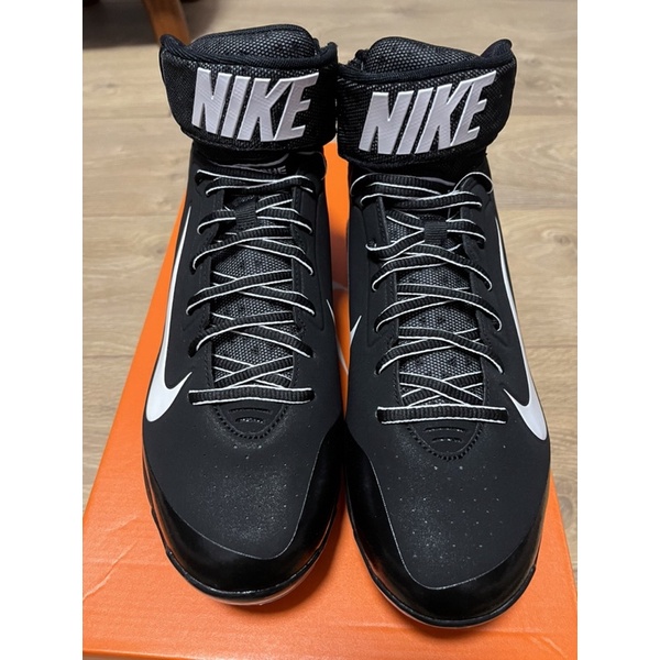 Nike棒球釘鞋 鋼釘 男款 黑底白logo us9.5(27.5cm)