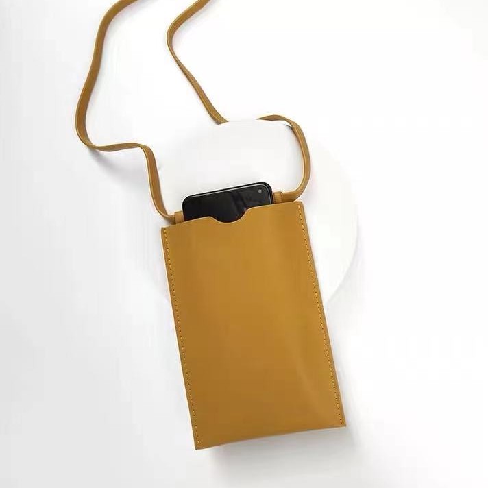 MINGKE 手機包 韓國東大門機簡柔軟PU便捷斜背包側背包小包包女包 鑰匙包零錢包