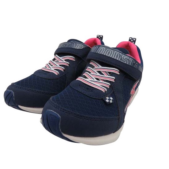 (2021/09現貨)日本Moonstar休閒運動鞋-魔鬼氈女童鞋-深藍色(22.5號)