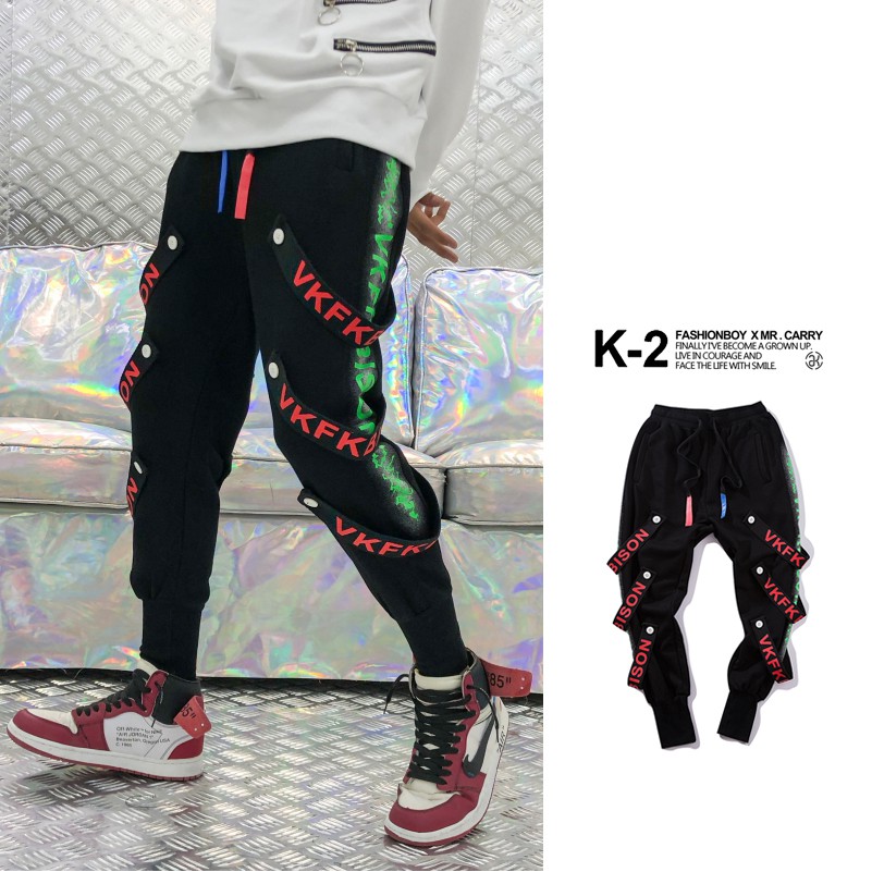 【K-2】VKF 多緞帶 環繞 造型 棉褲 縮口褲 八神 忍者 休閒長褲