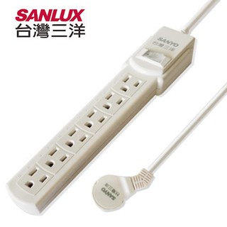 SANLUX臺灣三洋 1開關6插座3.6M超安全電源延長線(SYPW-361C)