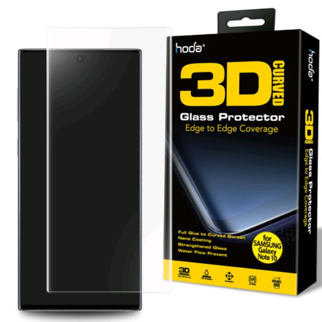 hoda SAMSUNG Galaxy Note 10 6.3吋的3D防爆9H鋼化玻璃保護貼 UV膠全貼合滿版