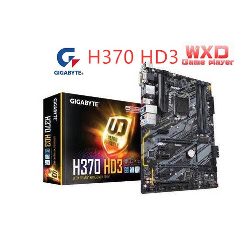 英特爾 Uesd GIGABYTE H370 HD3 ATX 主板 Intel H370 芯片組 MB4343