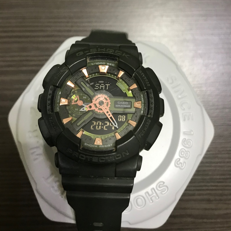 CASIO 卡西歐 G-SHOCK WR20BAR 綠色 軍綠