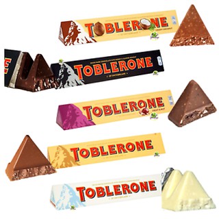 TOBLERONE 瑞士 三角 牛奶 巧克力 100g*5pcs chocolate bar 白巧克力 黑巧克力 杏仁