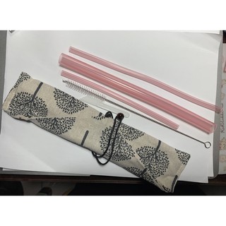 日本禪風SGS 安全淡粉色矽膠吸管組六件組 取代不鏽鋼吸管玻璃吸管(現貨)