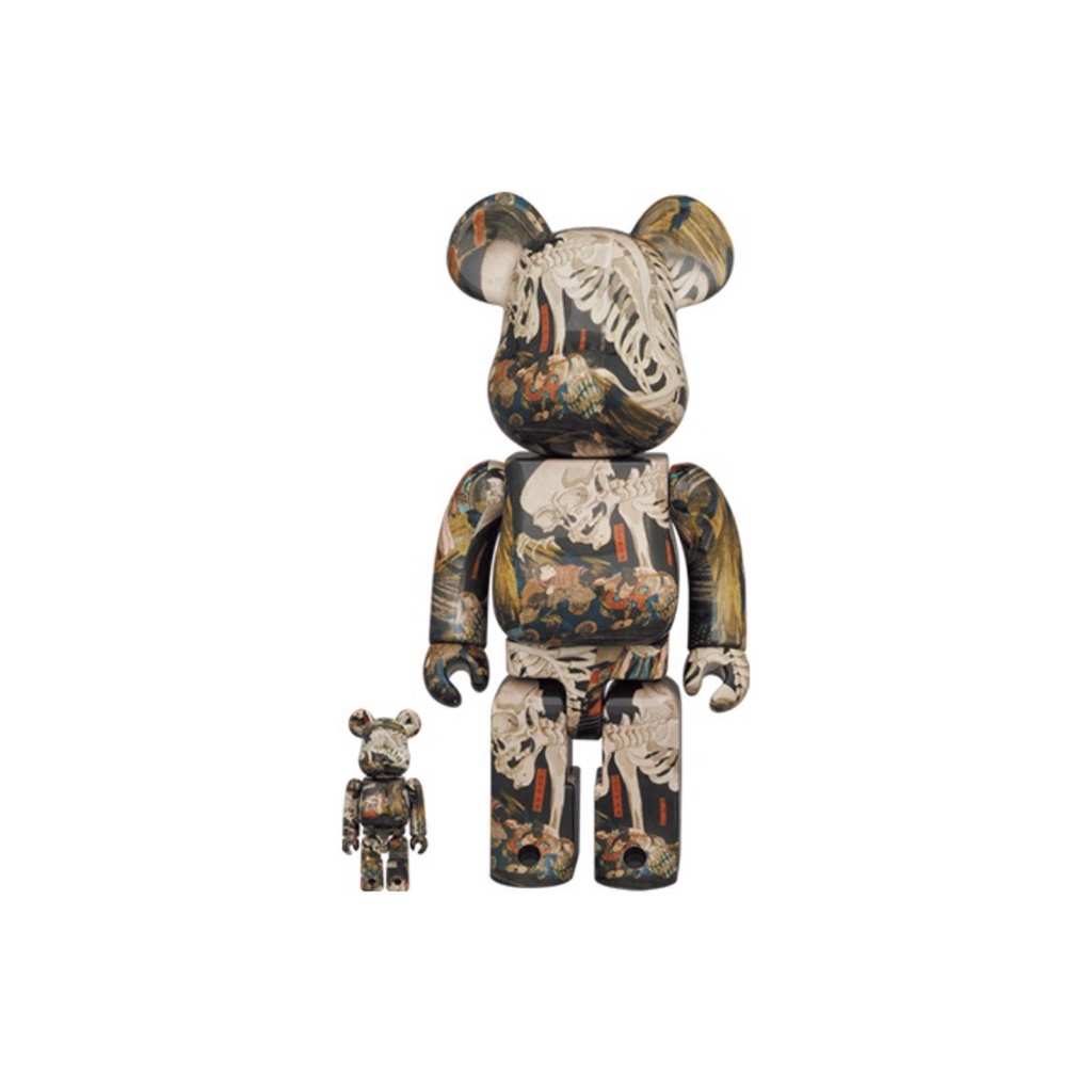 【ToMo】 BE@RBRICK 歌川國芳 骷髏  400%+100%