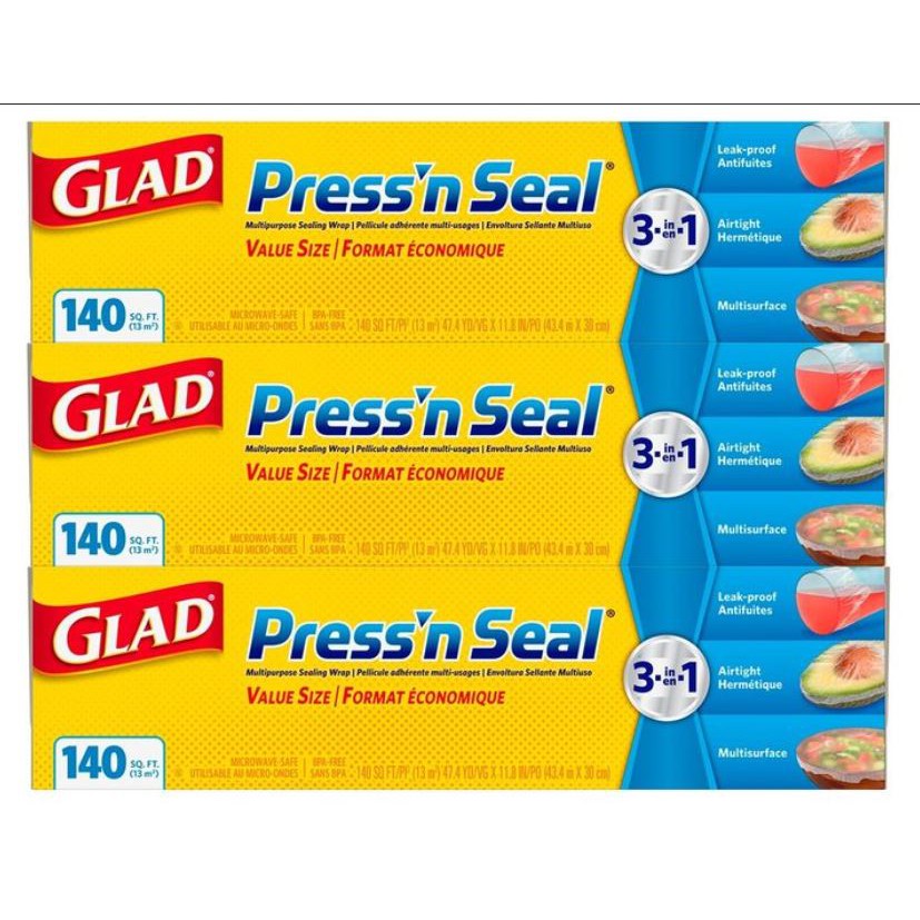 [好市多線上購物]宅配🚛免運🆓可刷卡💳Glad Press’n Seal 強力保鮮膜 3入 無代購費