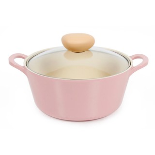 NEOFLAM RETRO 燉鍋（18 厘米）不含 PFOA 薄荷色/粉色