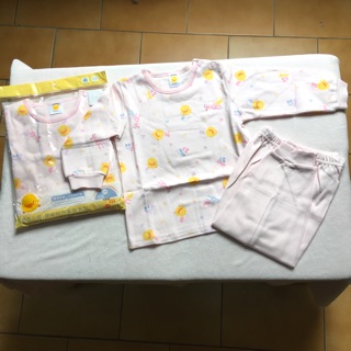 =全新NG= 黃色小鴨 買一送一 嬰幼兒 內著服 純棉 無毒印花 睡衣 居家服 長袖套裝 臺灣製造