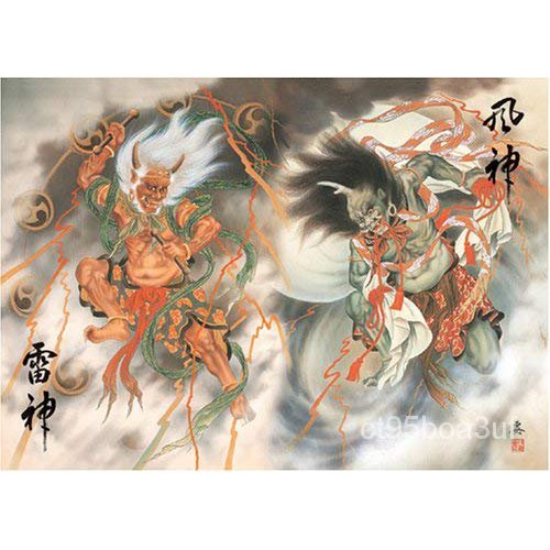 現貨 絕版現貨日本appleone進口拼圖小妻要風神雷神圖500片台灣 蝦皮購物