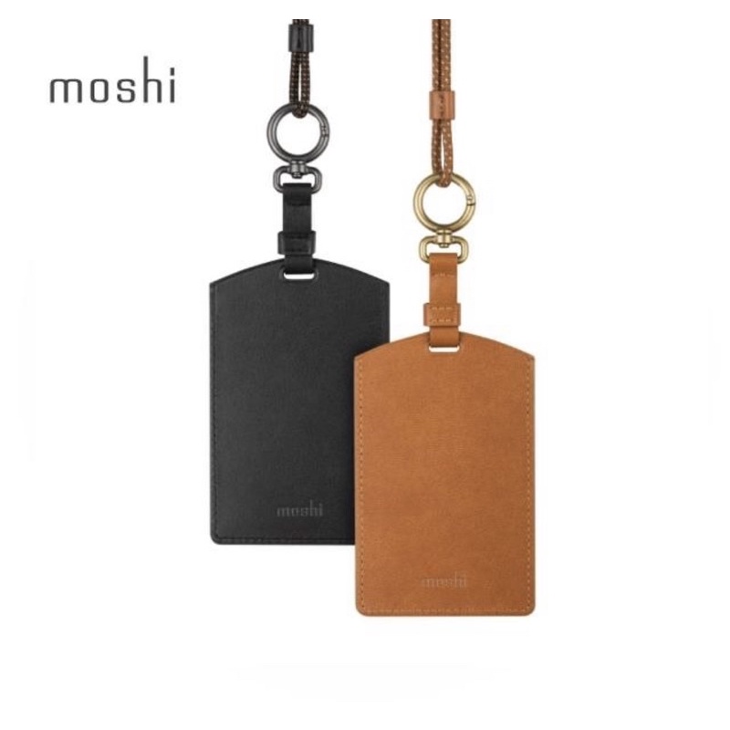 moshi可調式雙面感應皮革證件套(雙面感應互不干擾)
